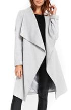 Women's Wallis Drawn Waterfall Coat Us / 16 Uk - Grey