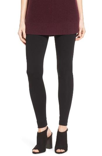 Petite Women's Two By Vince Camuto Seamed Back Leggings P - Black