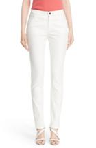 Women's Lafayette 148 New York Waxed Denim Slim Leg Jeans - White