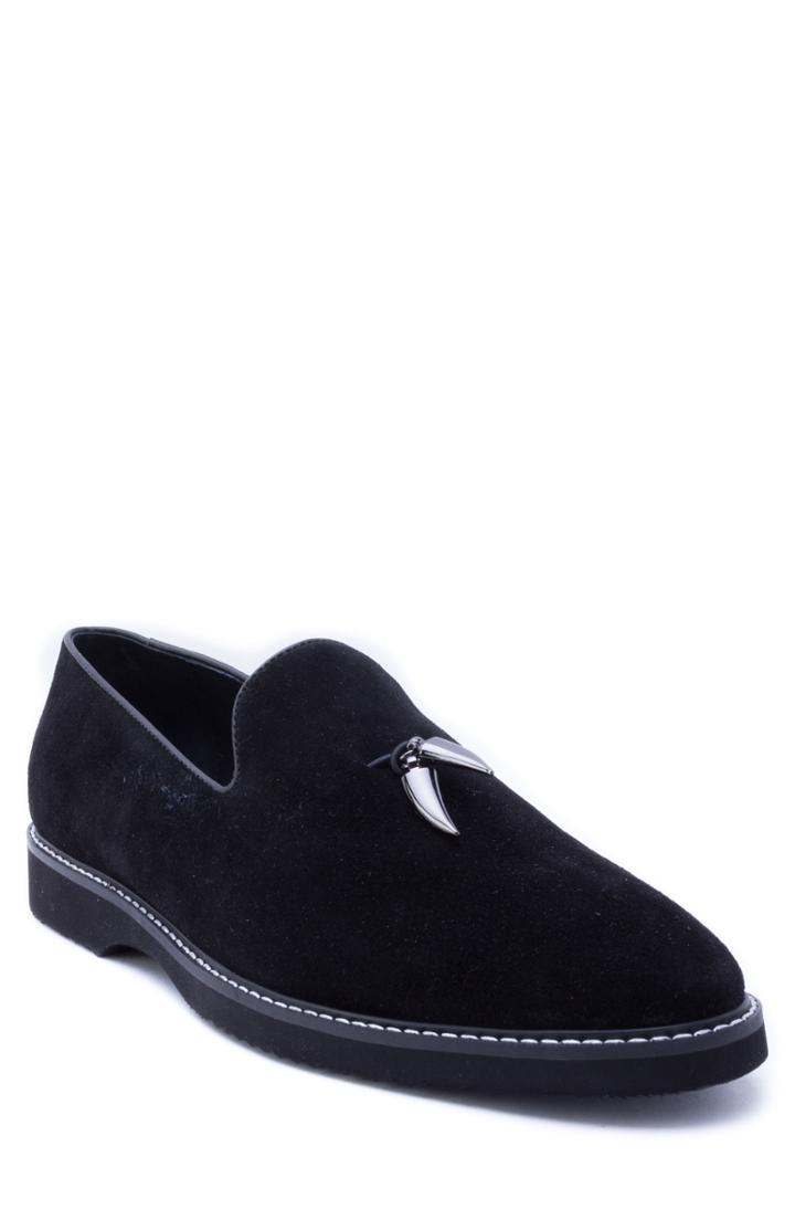 Men's Badgley Mischka Horn Tassel Loafer .5 M - Black