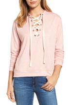 Women's Caslon Lace-up Sweatshirt - Pink