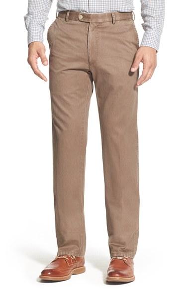 Men's Peter Millar 'raleigh' Washed Twill Pants - Brown