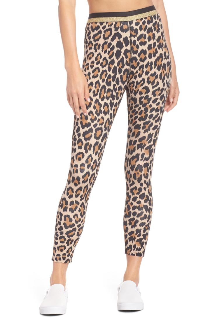 Women's Kate Spade New York Leopard Print Leggings - Beige