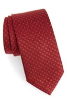 Men's Salvatore Ferragamo Jacquard Medallion Silk Tie, Size - Burgundy