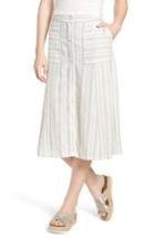 Women's Bp. Stripe Linen Blend Midi Skirt - Ivory