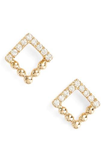 Women's Dana Rebecca Designs Poppy Rae Square Diamond Stud Earrings