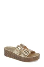 Women's Pelle Moda Fatima Platform Slide Sandal M - Metallic