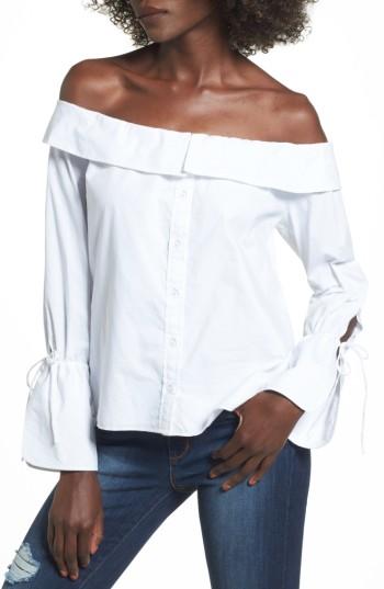 Women's L'academie Aria Off The Shoulder Blouse - White