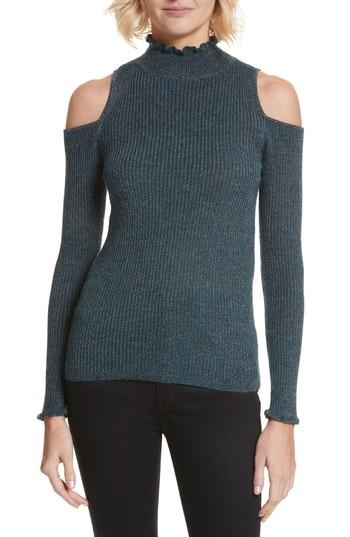 Women's Rebecca Taylor Metallic Cold Shoulder Pullover