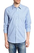 Men's Jeremy Argyle Comfort Fit Gingham Sport Shirt, Size - Blue