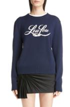Women's Saint Laurent Loulou Knit Wool Sweater - Blue
