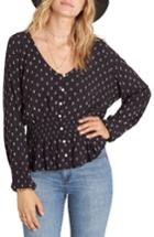 Women's Billabong Play Day Blouse - Black