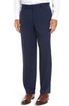 Men's David Donahue Ryan Fit Wool Trousers, Size 32r - Blue