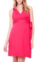 Women's Ingrid & Isabel Sleeveless Wrap Maternity Dress - Burgundy