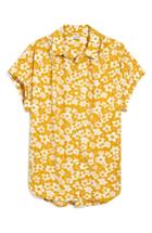 Women's Madewell Full Bloom Central Shirt, Size - Yellow
