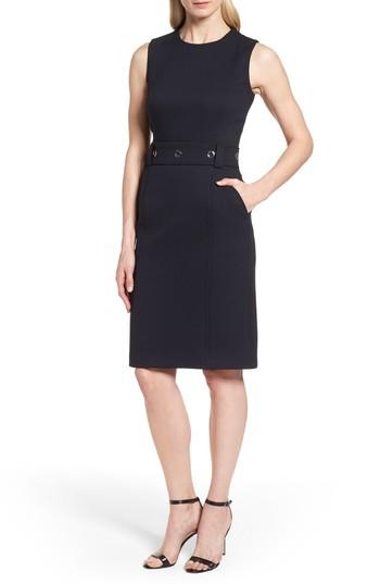 Women's Boss Duleama Belted Sheath Dress - Blue