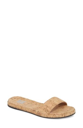 Women's Jane And The Shoe Jill Thin Band Slide Sandal M - Brown