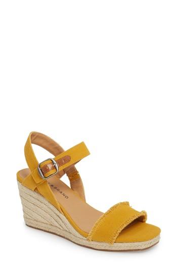 Women's Lucky Brand Marceline Squared Toe Wedge Sandal M - Red