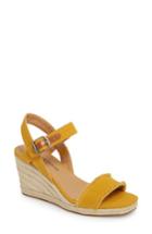 Women's Lucky Brand Marceline Squared Toe Wedge Sandal M - Red