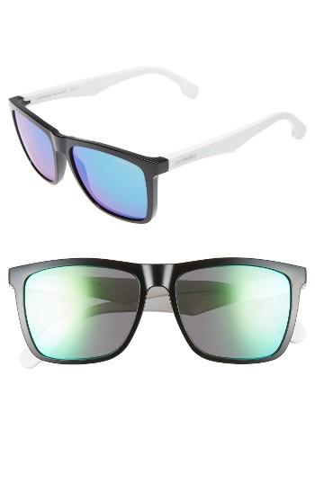 Men's Carrera Eyewear 56mm Sunglasses - Black White/ Green