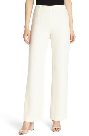 Women's Lafayette 148 New York Studio Stretch Silk Pants - White