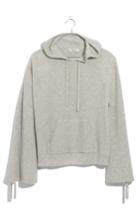 Women's Madewell Cashmere Hooded Sweater, Size - Grey