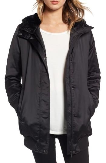 Women's Maralyn & Me Longline Hooded Bomber Jacket