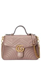 Gucci Small Gg Marmont 2.0 Matelasse Leather Top Handle Bag -