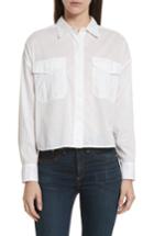 Women's Rag & Bone Mason Crop Shirt, Size - White