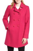 Women's Kate Spade New York Double Breasted Twill Coat - Pink