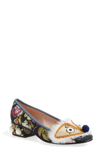Women's Gucci 'kimberly' Embellished Pump Us / 38eu - Grey