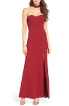 Women's Sequin Hearts Choker Gown