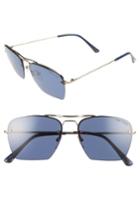 Women's Tom Ford Walker 57mm Semi Rimless Square Sunglasses -