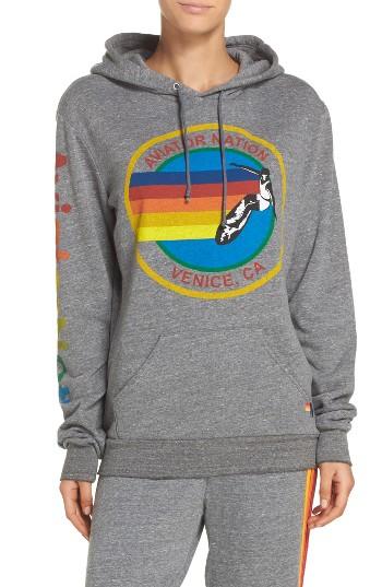 Women's Aviator Nation Pullover Hoodie - Grey