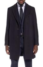 Men's Boss X Nordstrom Nye Wool Blend Top Coat L - Red