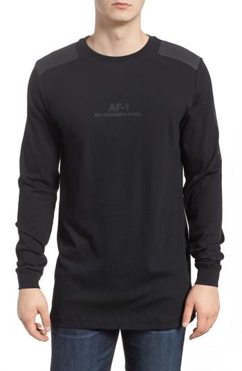 Men's Nike Sportswear Af-1 Long Sleeve Shirt - Black