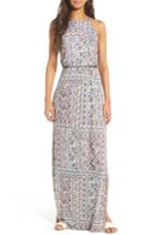 Women's Lush High Neck Maxi Dress - Grey