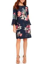 Women's Wallis Tulip Blossom Bell Sleeve Dress Us / 8 Uk - Blue