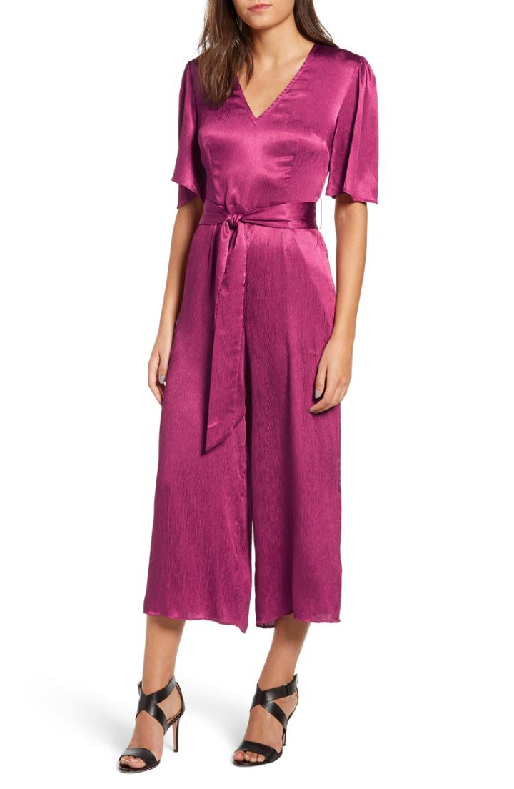 Women's The Fifth Label Estella Satin Jumpsuit - Pink