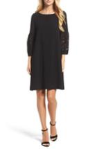 Women's Gabby Skye Lace Sleeve Trapeze Dress - Black
