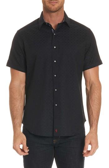 Men's Robert Graham Diamante Classic Fit Sport Shirt - Black