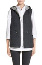 Women's Lafayette 148 New York Ginny Reversible Hooded Vest, Size - Blue
