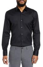 Men's Boss Jenno Slim Fit Stretch Solid Dress Shirt - Black