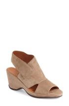 Women's L'amour Des Pieds 'oswin' Peep Toe Demi Wedge Sandal .5 M - Beige