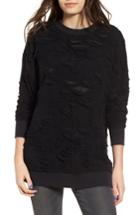 Women's Stone Row Me Too Slashed Sweatshirt - Black