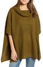 Women's Treasure & Bond Chunky Knit Poncho, Size - Green