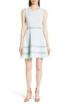 Women's Sandro Bleu Gris Eyelet Fit & Flare Dress