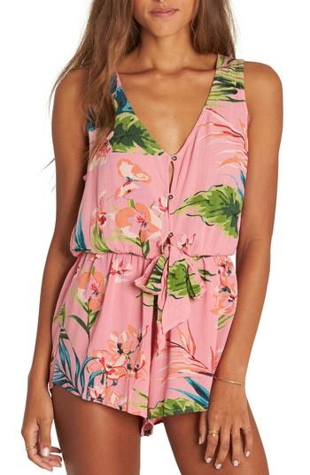 Women's Billabong Summer Solstice Romper - Pink