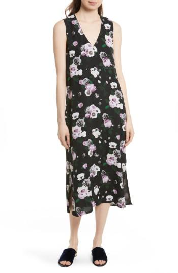 Women's Equipment Connery Floral Silk Midi Dress