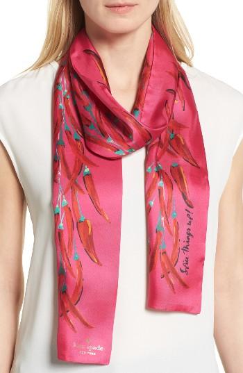 Women's Kate Spade New York Chili Pepper String Skinny Scarf